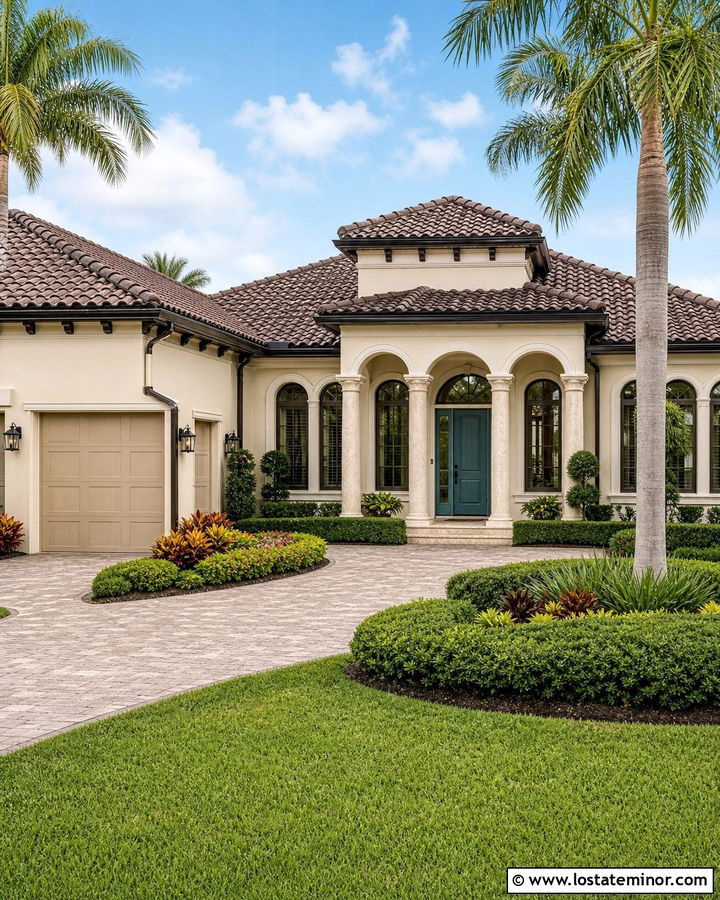 Beige House With Brown Tile Roof - 30 Beige House Design With Roof Ideas