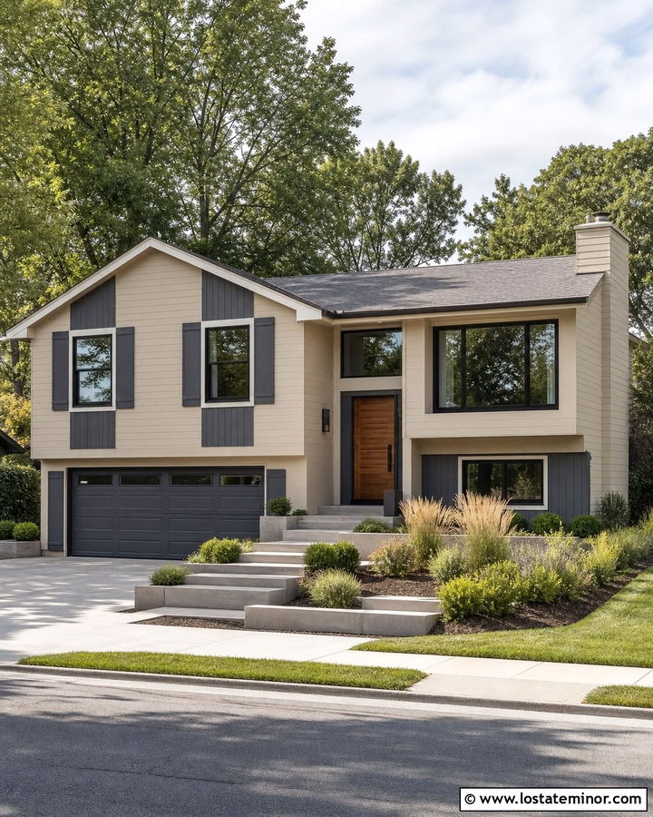 Beige House With Charcoal Gray Accents - 30 Beige House Design With Accents Ideas
