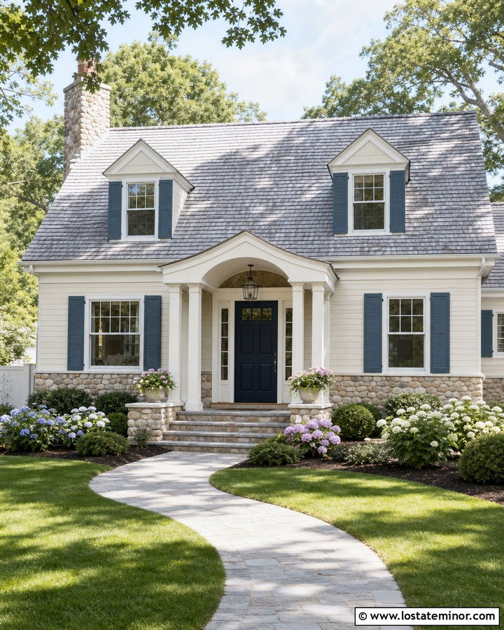 Beige House With Cobblestone Wainscoting - 30 Beige House Design With Wainscoting Ideas