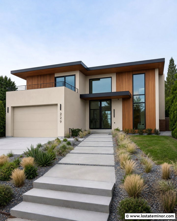 Beige House With Glass Front Door - 30 Beige House Design With Front Door Ideas