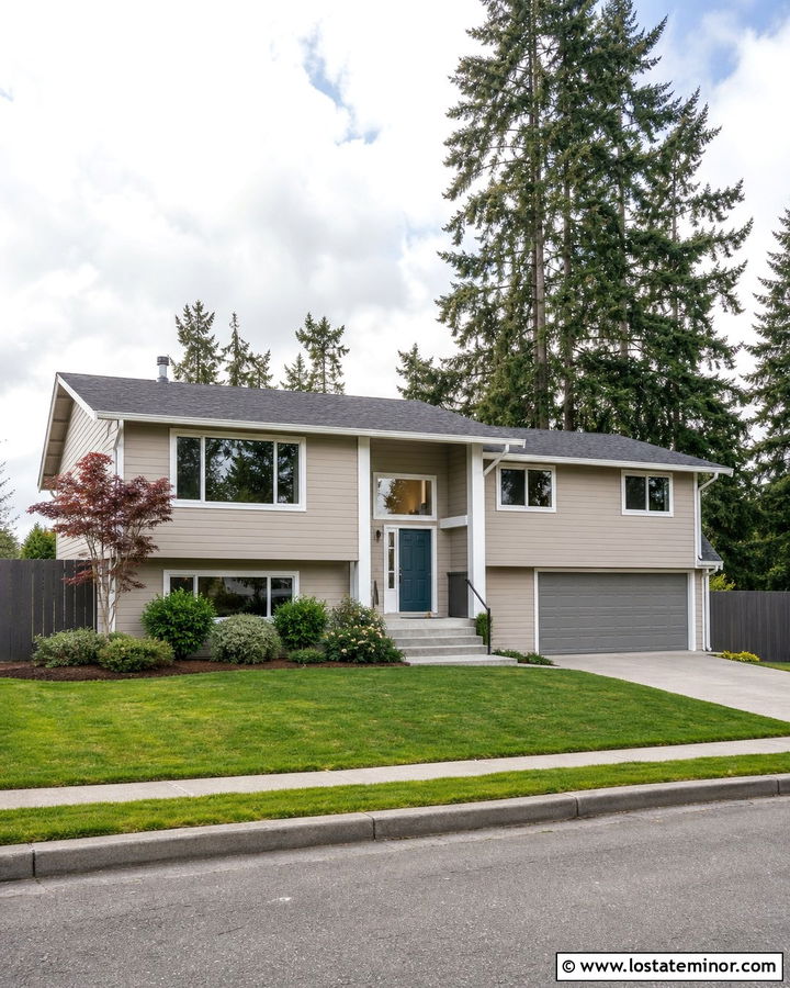 Beige House With Gray Fence - 30 Beige House Design With Fence Ideas