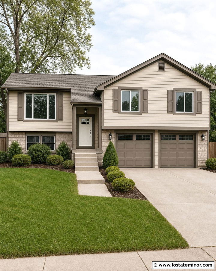 Beige House With Greige Trim - 30 Beige House Design With Trim Ideas