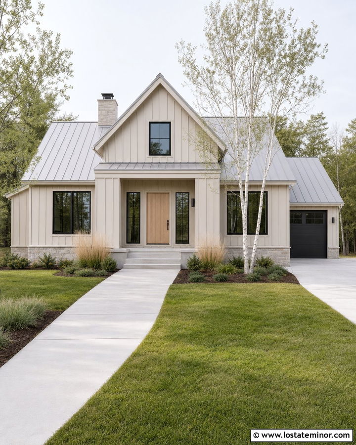 Beige House With Light Gray Roof - 30 Beige House Design With Roof Ideas