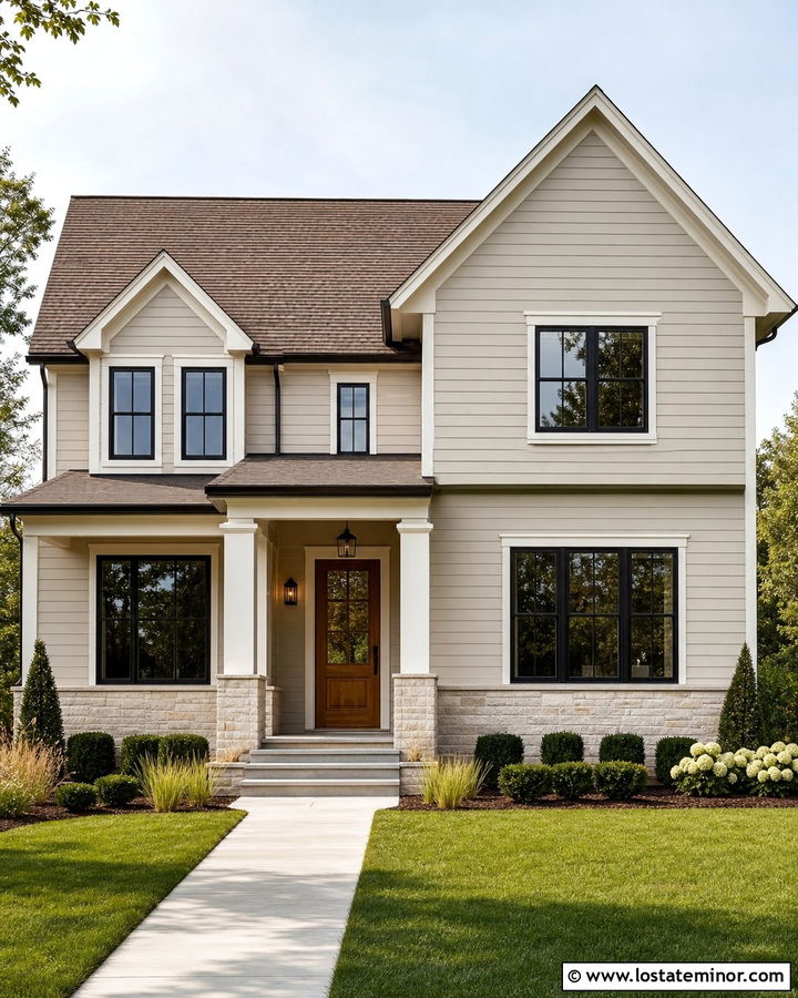 Beige House With Limestone Wainscoting - 30 Beige House Design With Wainscoting Ideas