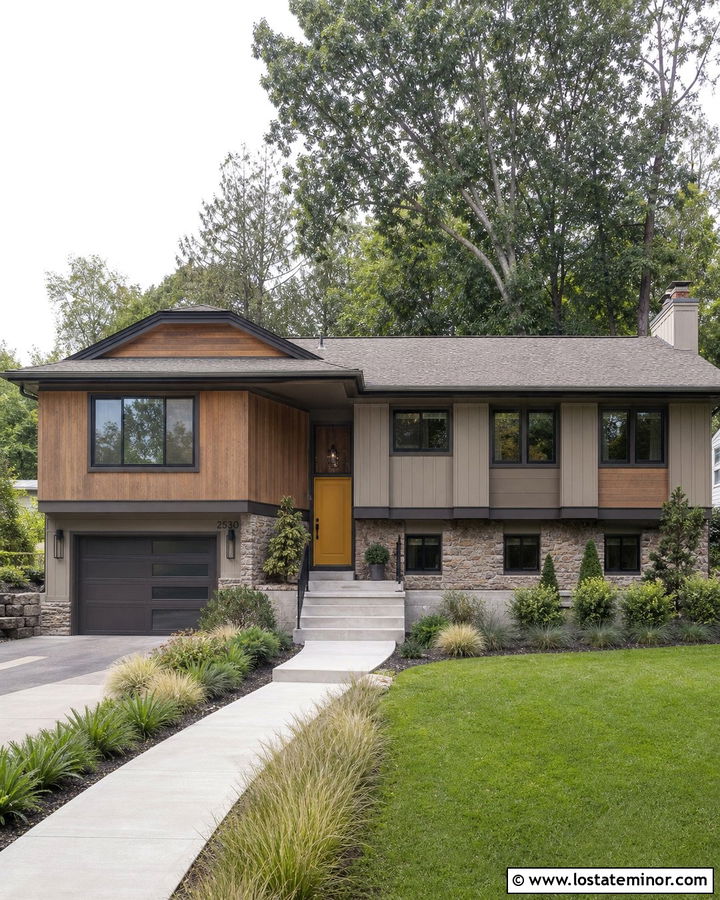 Beige House With Mustard Front Door - 30 Beige House Design With Front Door Ideas