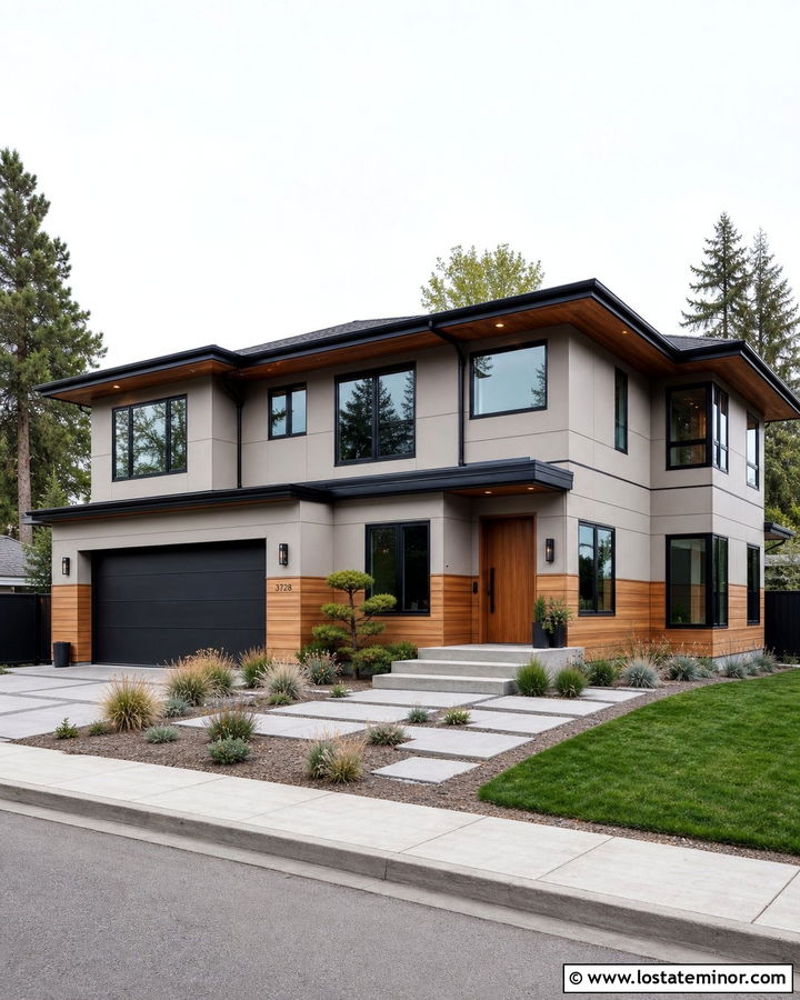Beige House With Natural Wood Wainscoting - 30 Beige House Design With Wainscoting Ideas