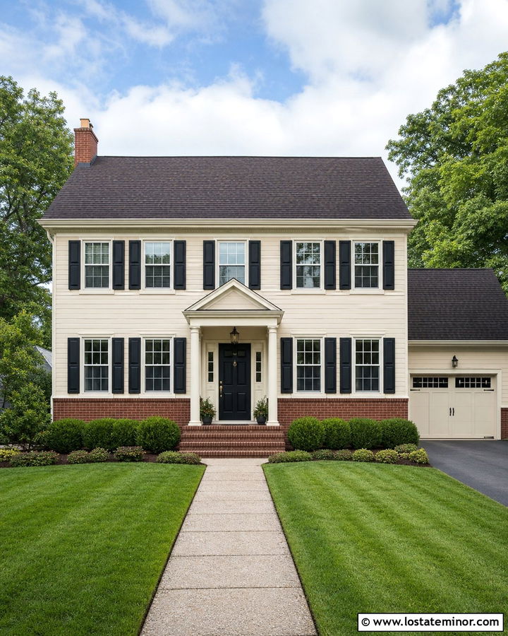 Beige House With Red Brick Wainscoting - 30 Beige House Design With Wainscoting Ideas