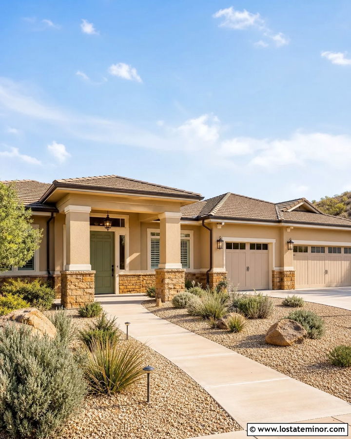 Beige House With Sandstone Wainscoting - 30 Beige House Design With Wainscoting Ideas