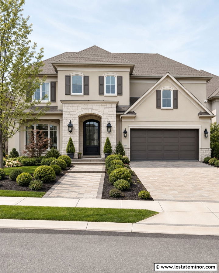 Beige House With Taupe Roof - 30 Beige House Design With Roof Ideas
