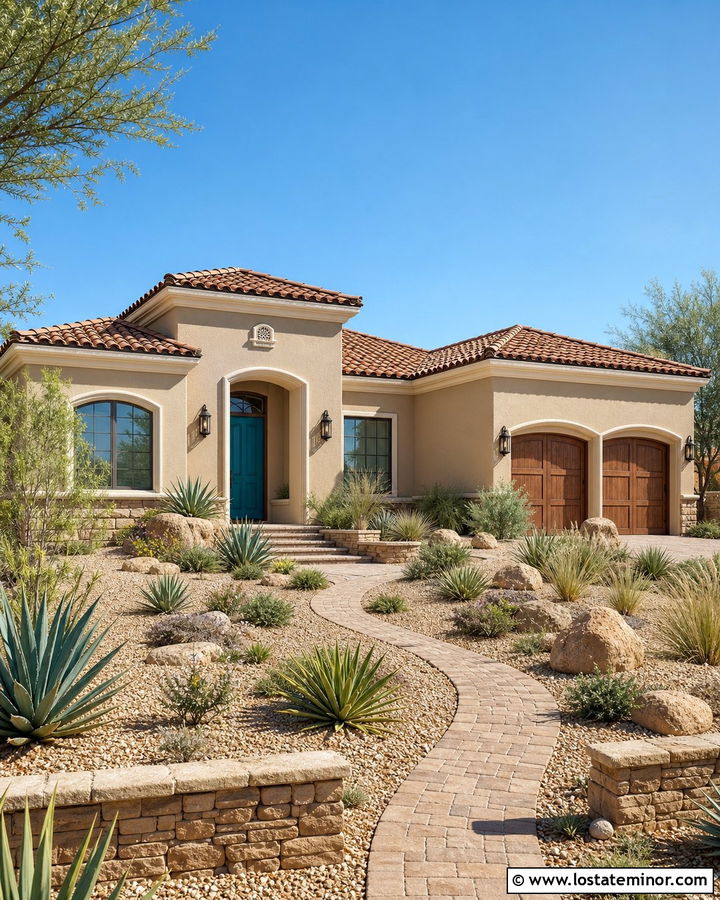 Beige House With Terracotta Tile Roof - 30 Beige House Design With Roof Ideas