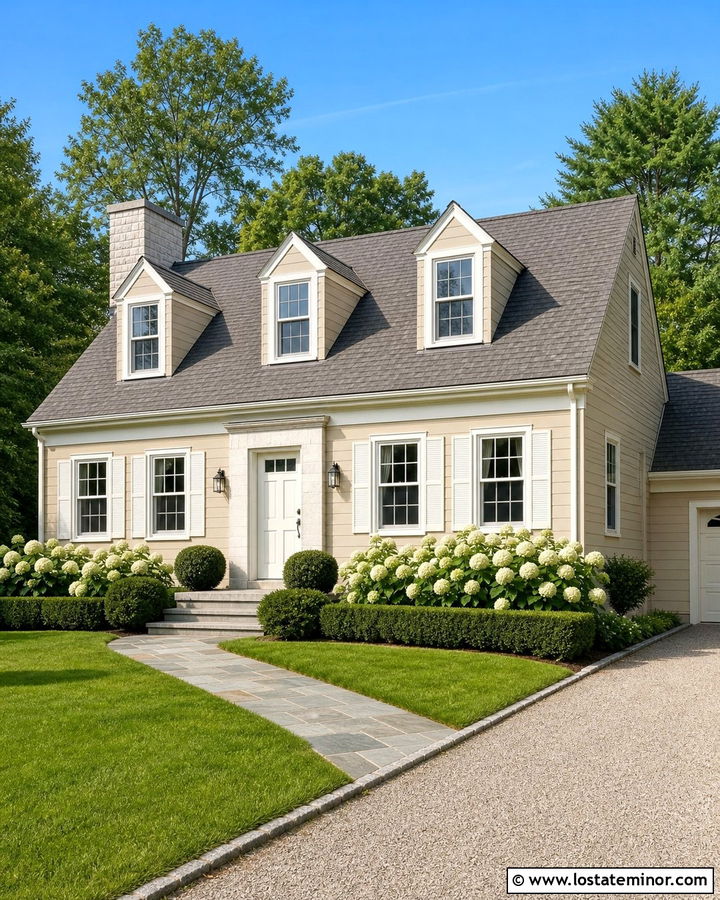 Beige House With White Front Door - 30 Beige House Design With Front Door Ideas