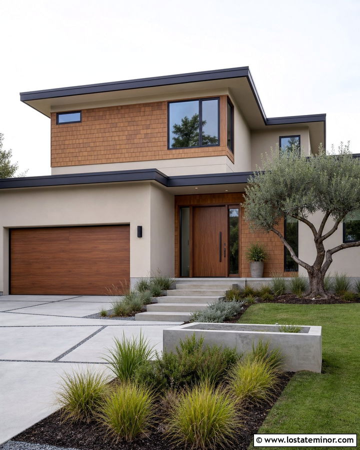 Beige Modern House With Cedar Shake Accents - 30 Beige House Design With Cedar Shake Ideas