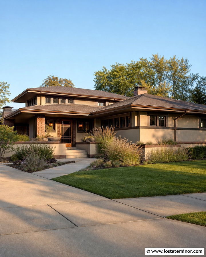 Beige Prairie House With Copper Screen Door - 30 Beige House Design With Screen Door Ideas