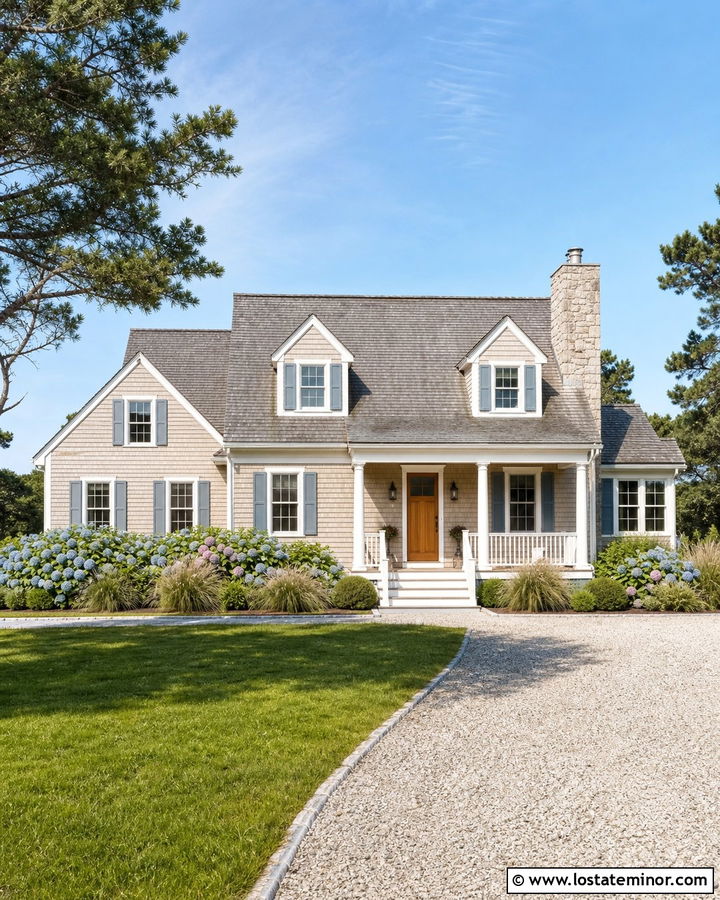 Beige Siding On A Coastal House - 30 Beige House Design With Siding Ideas