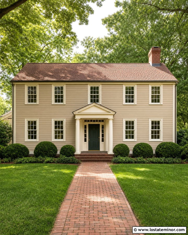 Beige Siding With Cream Trim - 30 Beige House Design With Siding Ideas