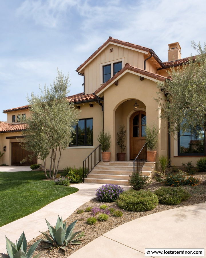 Beige Siding With Terracotta Roof - 30 Beige House Design With Siding Ideas