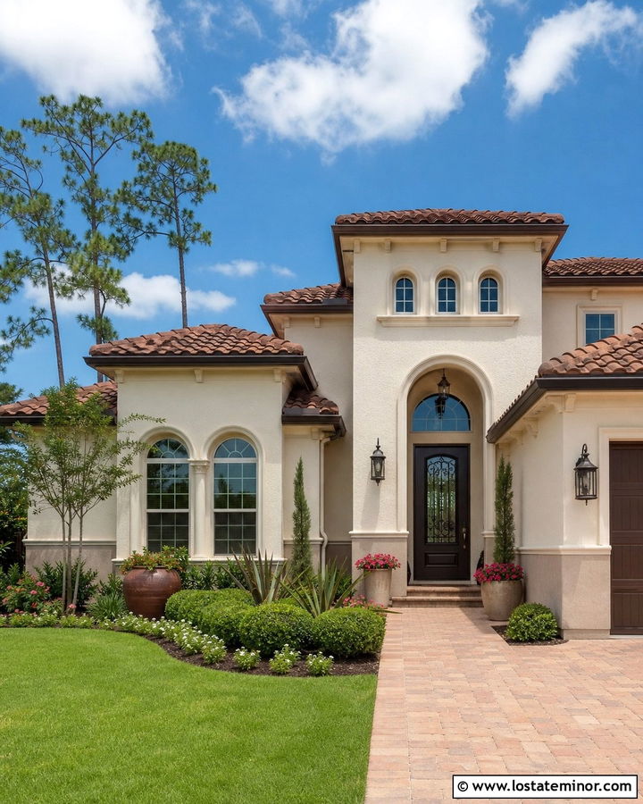 Beige Stucco House With Wainscoting - 30 Beige House Design With Wainscoting Ideas