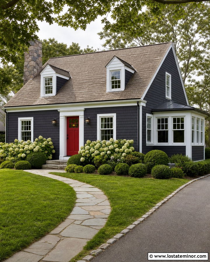 Black Cape Cod House With Small Sunroom - 30 Black House Design With Sunroom Ideas