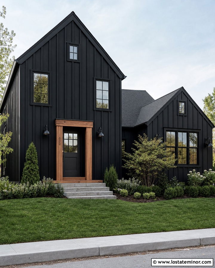 Black House With Black Dutch Door - 30 Black House Design With Dutch Door Ideas