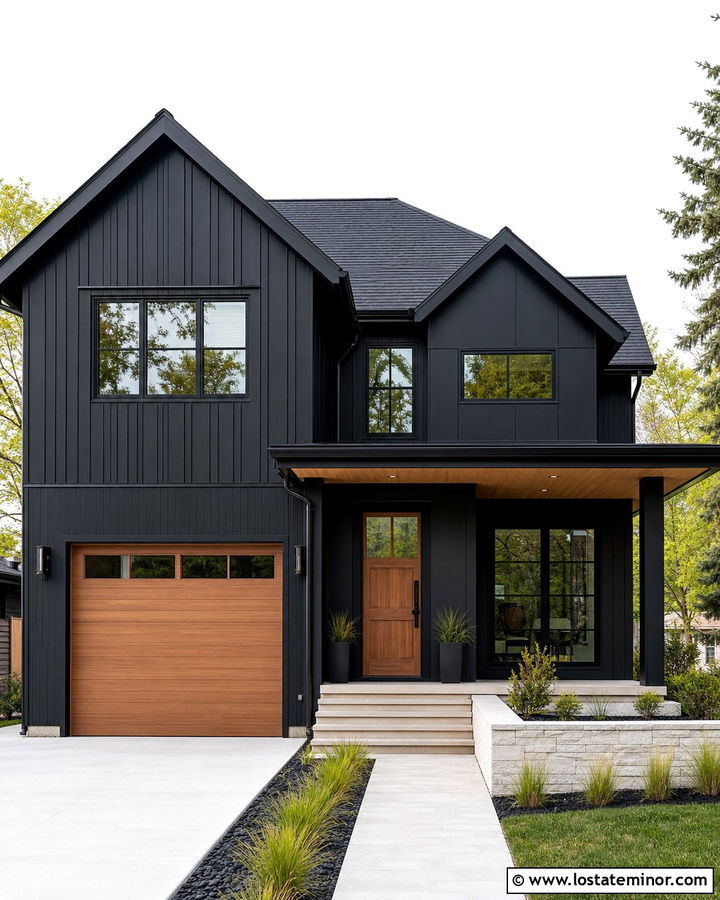 Black House With Black Trim And Dutch Door - 30 Black House Design With Dutch Door Ideas