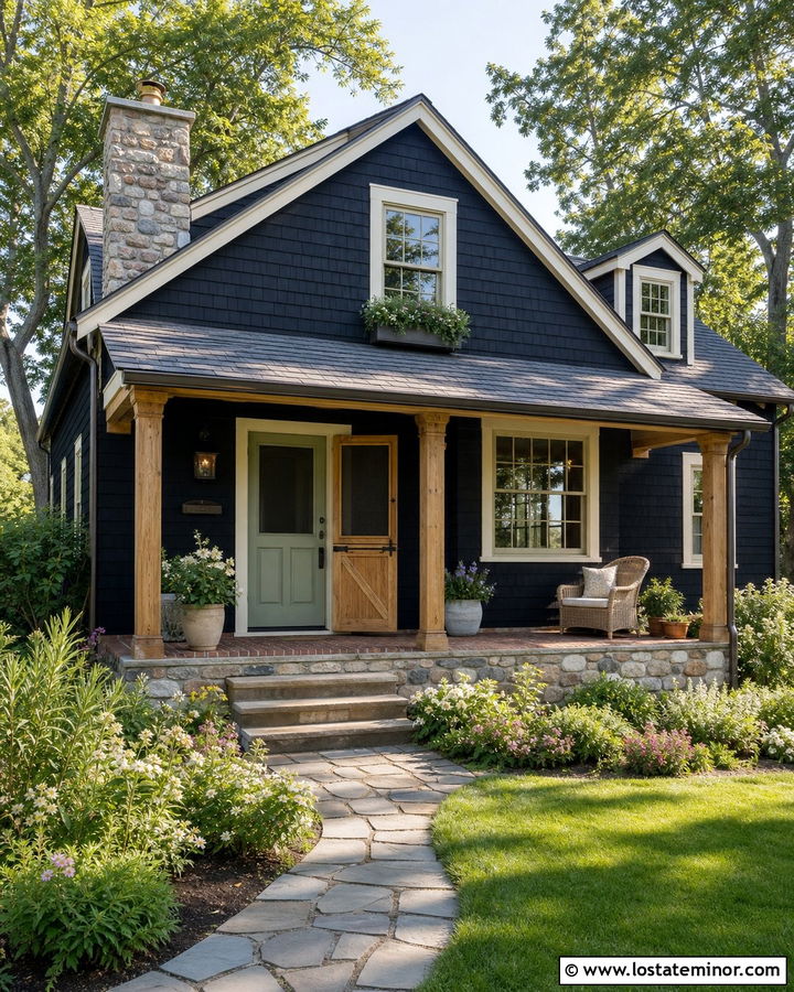 Black House With Dutch Screen Door - 30 Black House Design With Screen Door Ideas