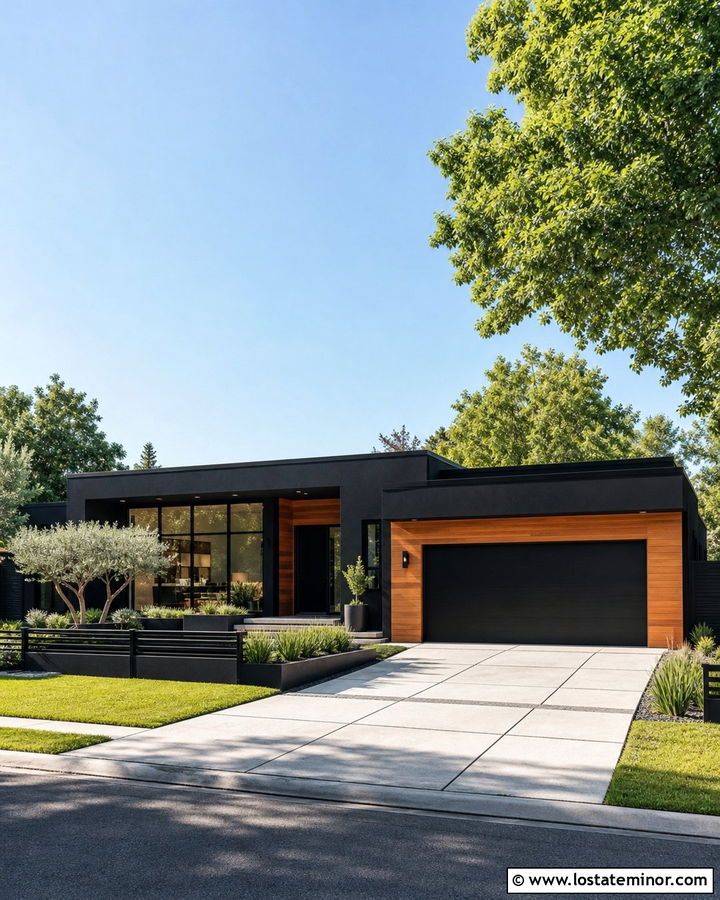 Black House With Flat Roof - 30 Black House Design With Roof Ideas