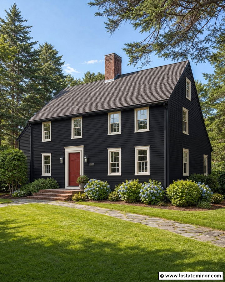 Black House With Saltbox Roof - 30 Black House Design With Roof Ideas