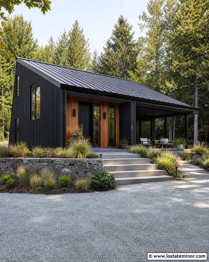 Black House With Shed Roof - 30 Black House Design With Roof Ideas