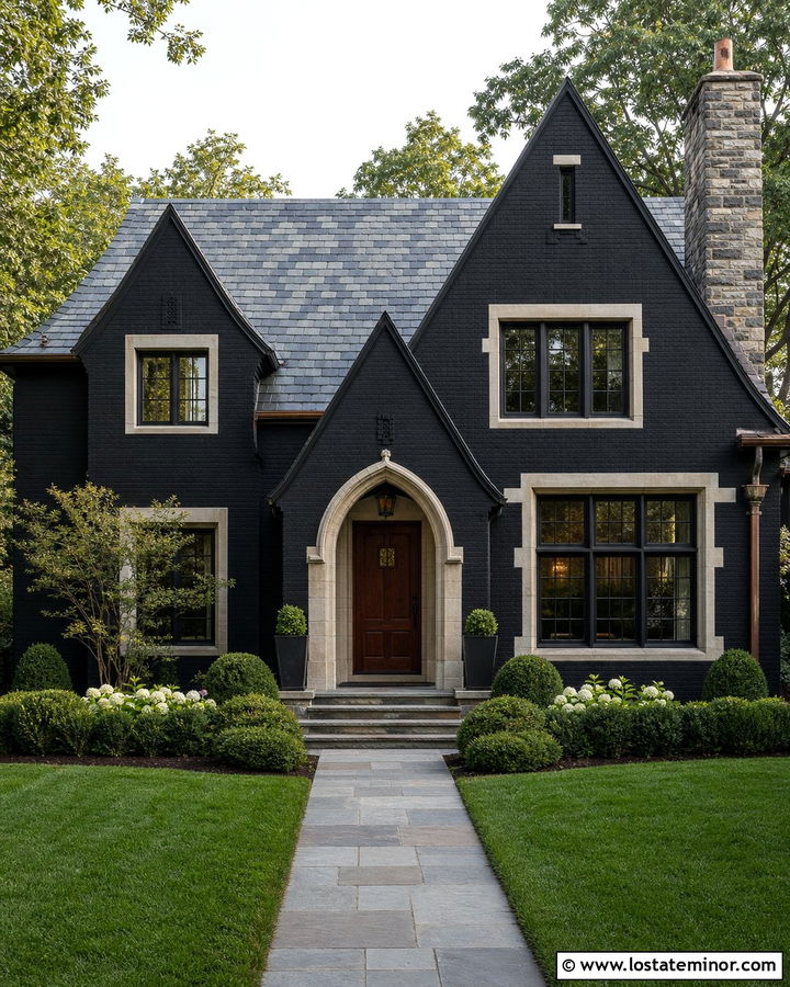 Black House With Slate Roof - 30 Black House Design With Roof Ideas