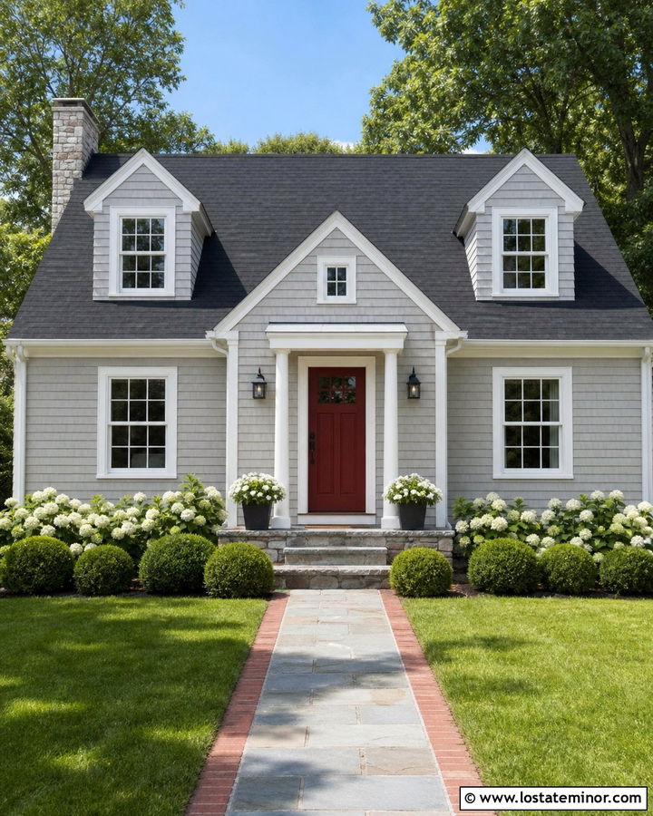 Cape Cod House With Stone And Shingles - 30 Stone House Design With Shingles Ideas