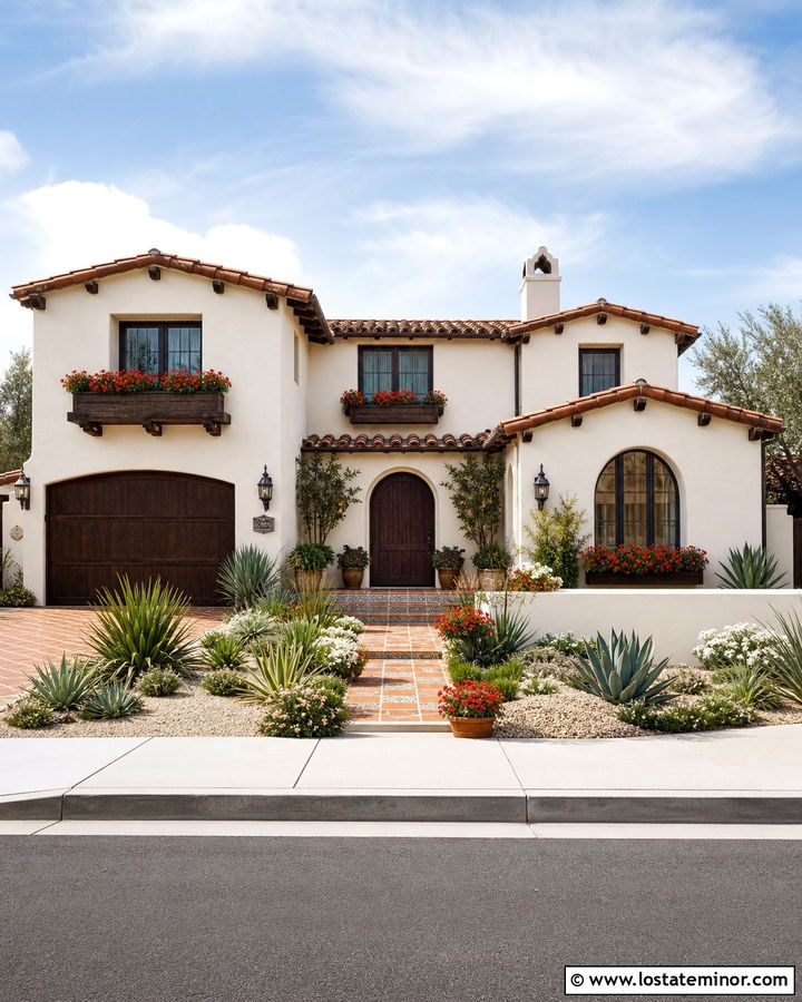 Casa Blanca Spanish House With Wood Window Boxes - 30 Warm White House Design With Window Boxes Ideas