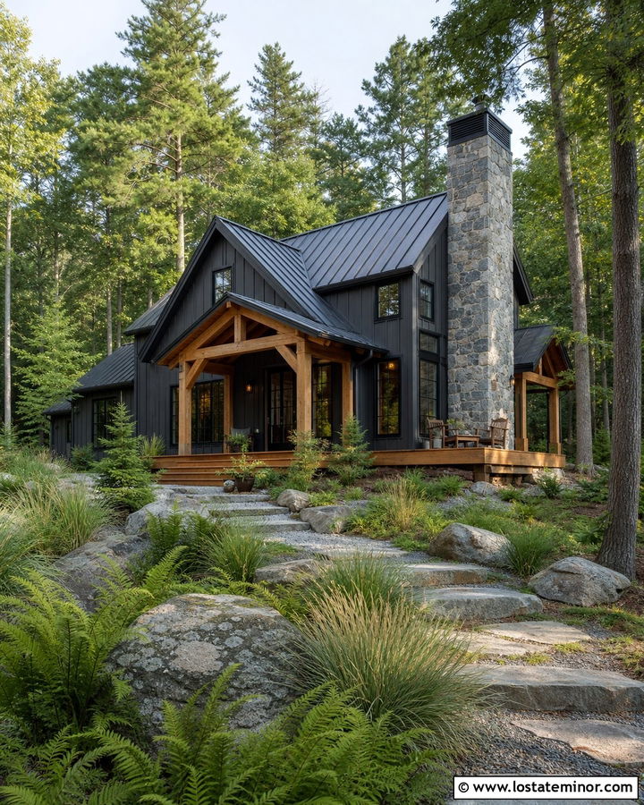 Charcoal Grey Board And Batten Cabin - 30 Charcoal Grey House Design With Board and Batten Ideas