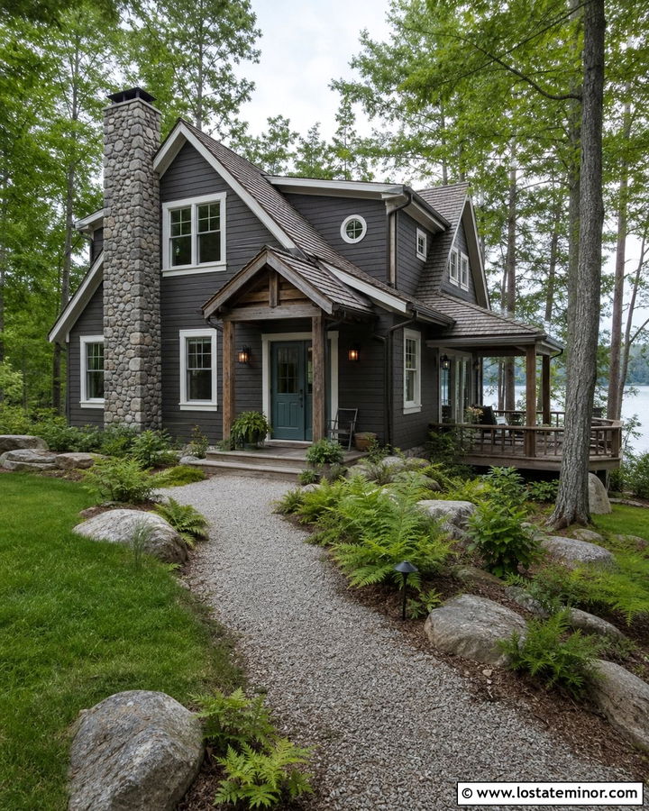 Charcoal Grey House With Aged Cedar Roof - 30 Charcoal Grey House Design With Roof Ideas