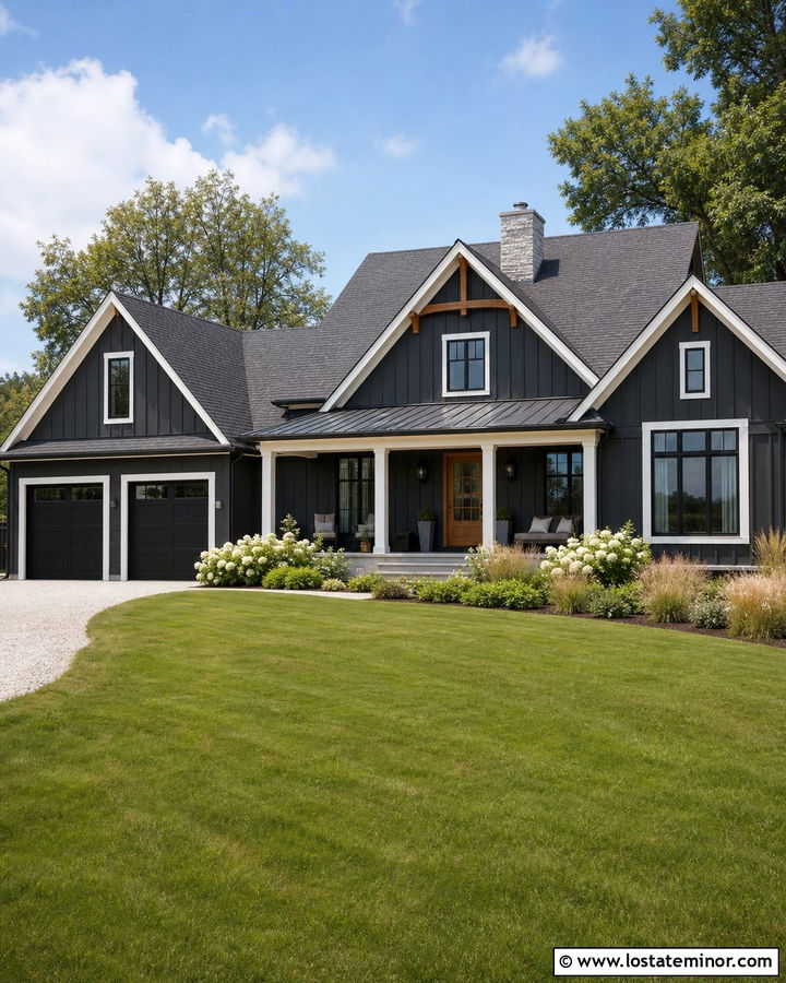 Charcoal Grey House With Ash Gray Roof - 30 Charcoal Grey House Design With Roof Ideas