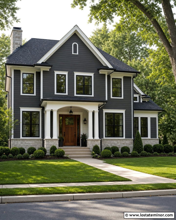 Charcoal Grey House With Black Shingle Roof - 30 Charcoal Grey House Design With Roof Ideas