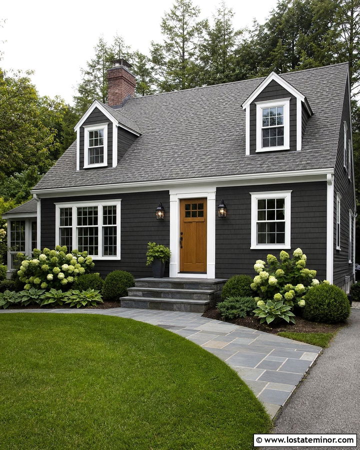Charcoal Grey House With Bluestone Walkway - 30 Charcoal Grey House Design With Walkway Ideas