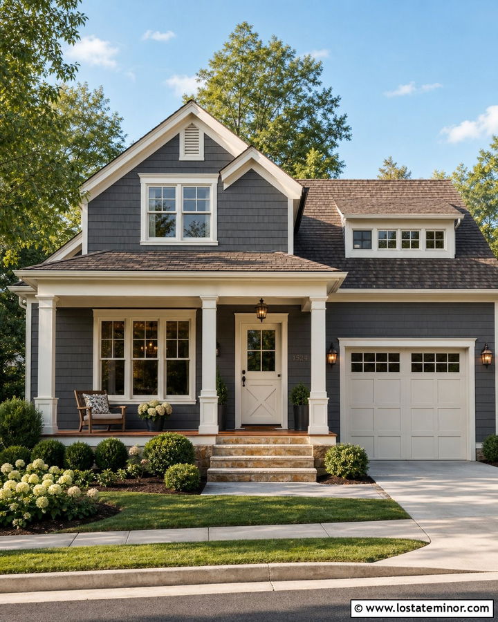 Charcoal Grey House With Cream Dutch Door - 30 Charcoal Grey House Design With Dutch Door Ideas