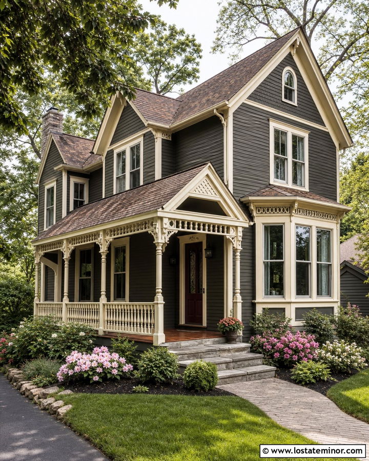Charcoal Grey House With Cream Trim - 30 Charcoal Grey House Design With Accents Ideas