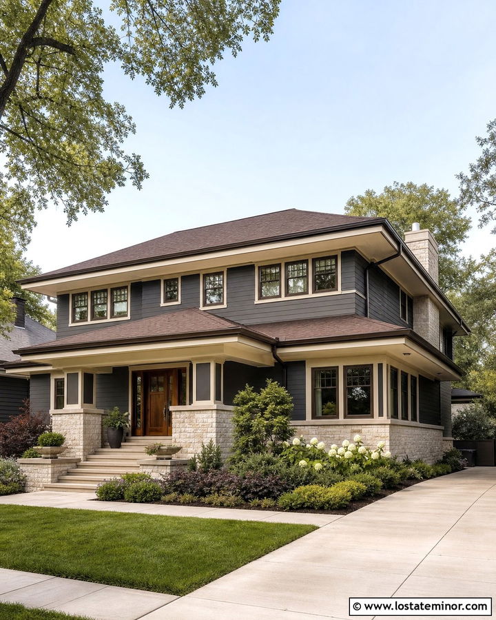 Charcoal Grey House With Espresso Roof - 30 Charcoal Grey House Design With Roof Ideas