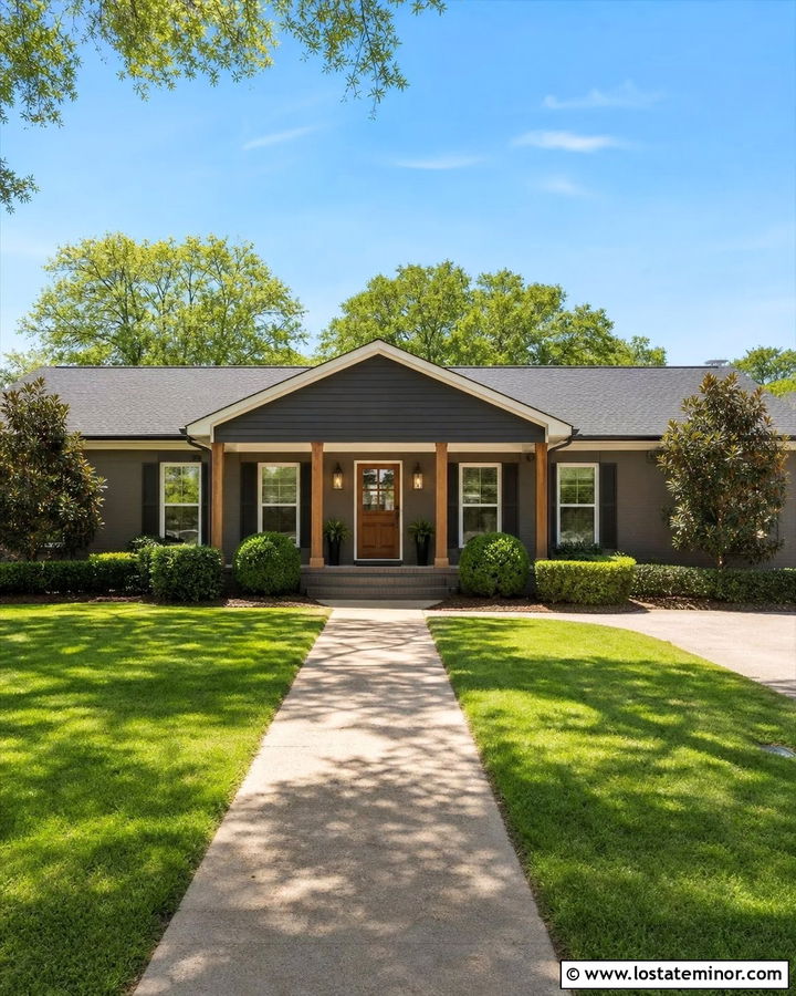 Charcoal Grey House With Limewashed Brick - 30 Charcoal Grey House Design With Accents Ideas
