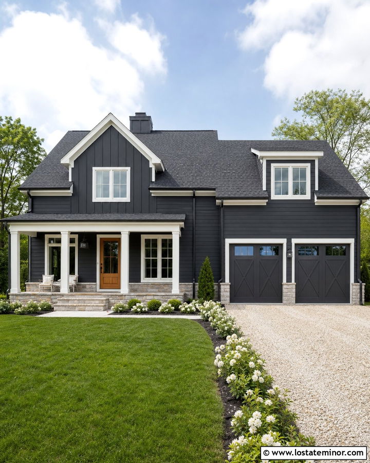 Charcoal Grey House With Matching Charcoal Roof - 30 Charcoal Grey House Design With Roof Ideas