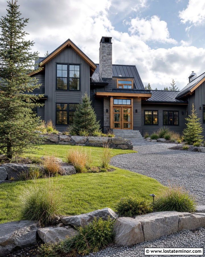 Charcoal Grey House With Metal Roof - 30 Charcoal Grey House Design With Accents Ideas