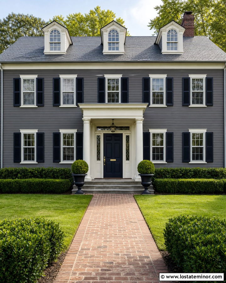 Charcoal Grey House With Navy Accents - 30 Charcoal Grey House Design With Accents Ideas