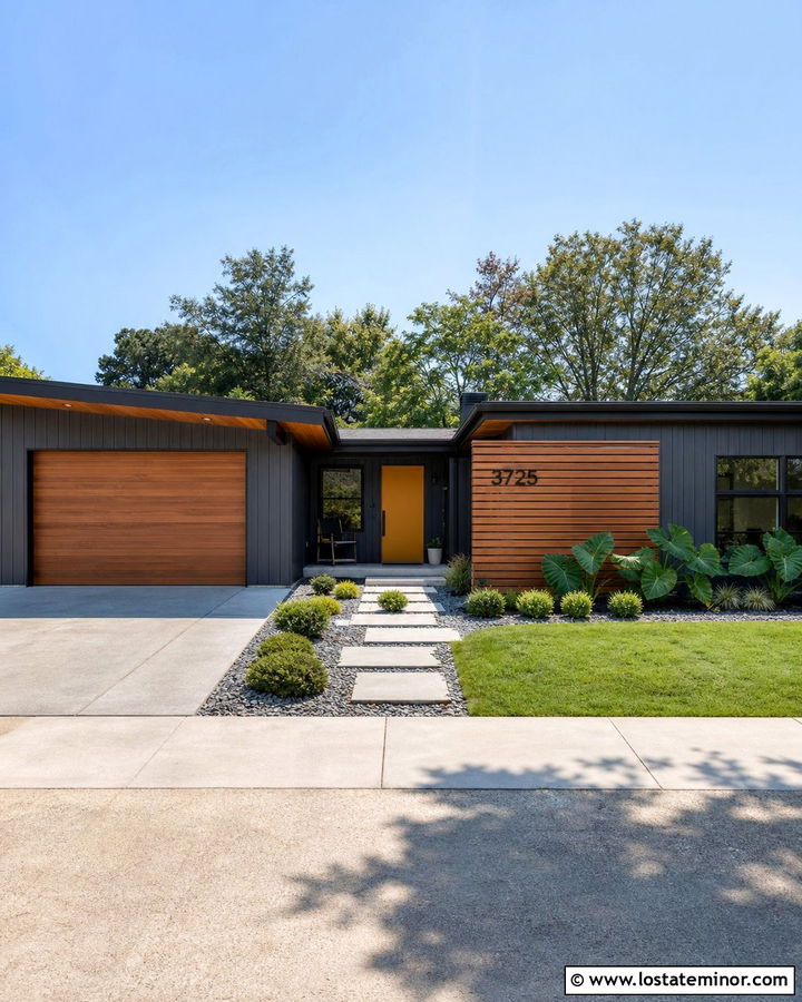 Charcoal Grey House With Numbers On A Privacy Screen - 30 Charcoal Grey House Design With House Numbers Ideas
