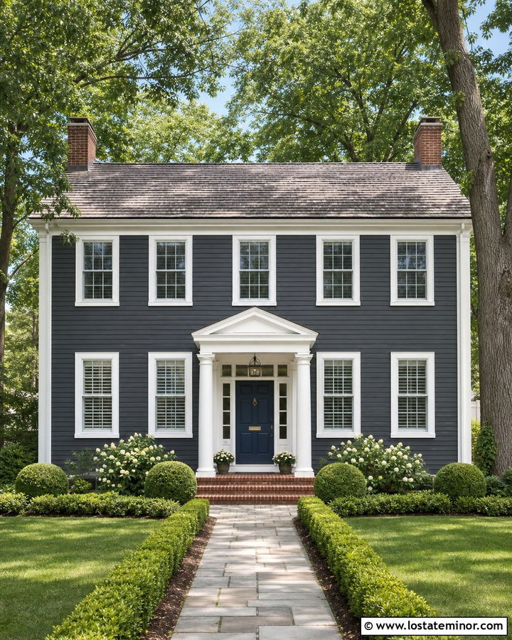 Charcoal Grey House With White Window Frames - 30 Charcoal Grey House Design With Window Frames Ideas