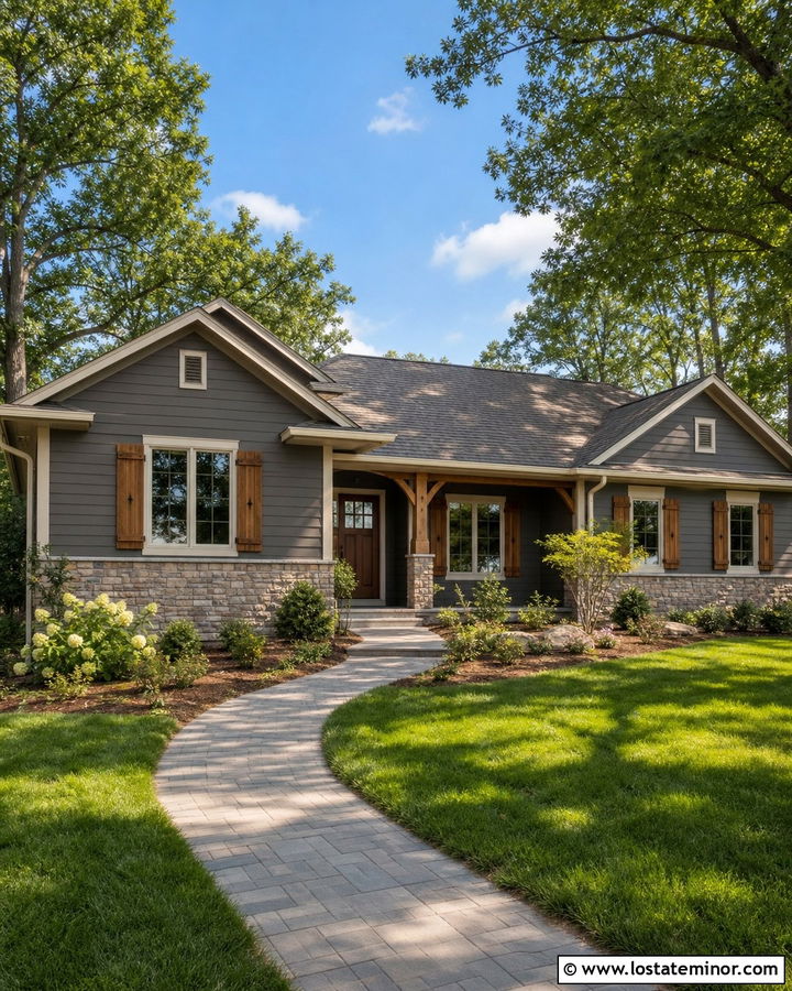Charcoal Grey Siding With Weathered Grey Roof - 30 Charcoal Grey House Design With Siding Ideas