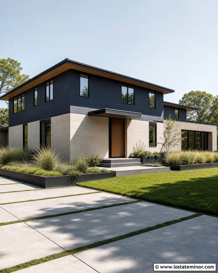 Contemporary House With Stone And Shingles - 30 Stone House Design With Shingles Ideas