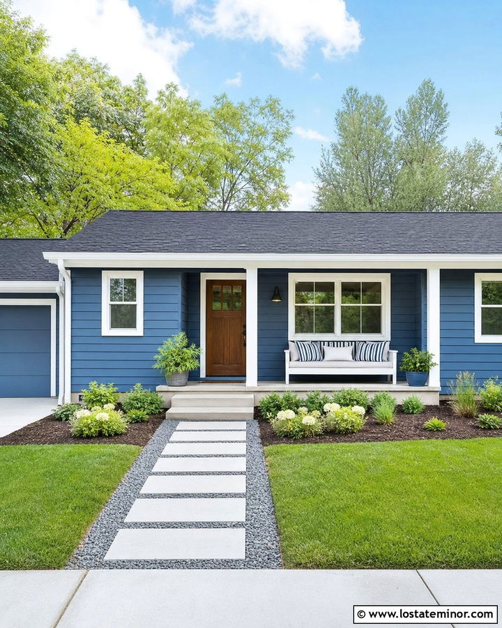 Denim Blue House With Budget Daybed - 30 Denim Blue House Design With Daybed Ideas