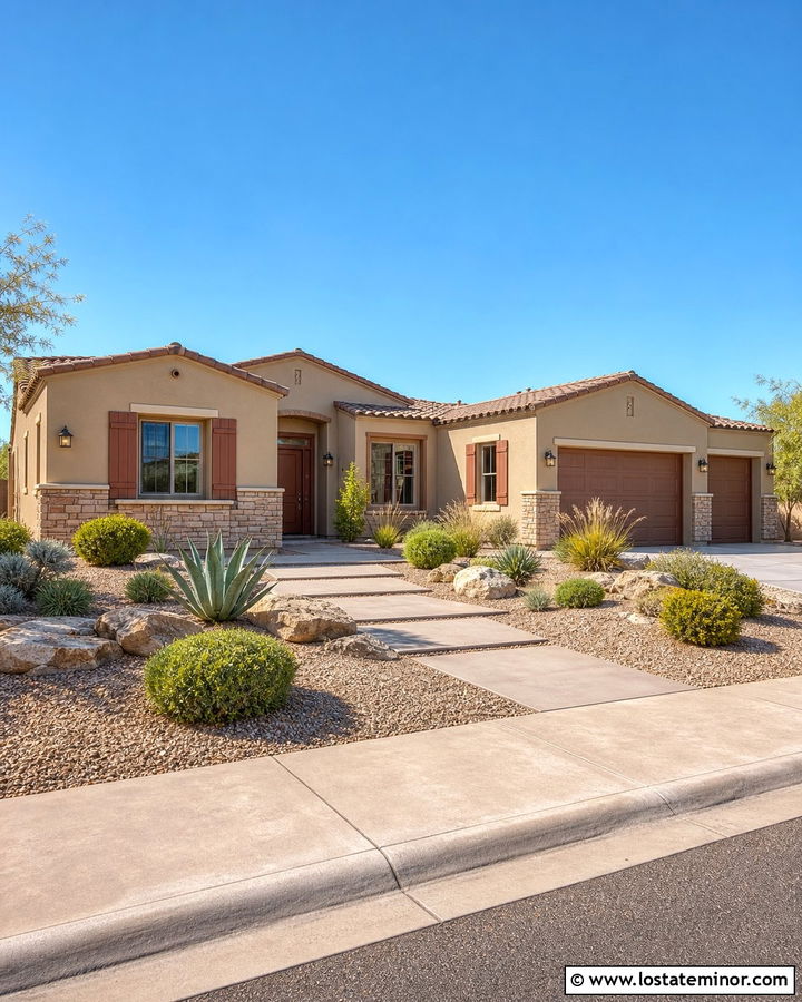 Desert Stone House With Clay Shutters - 30 Stone House Design With Shutters Ideas