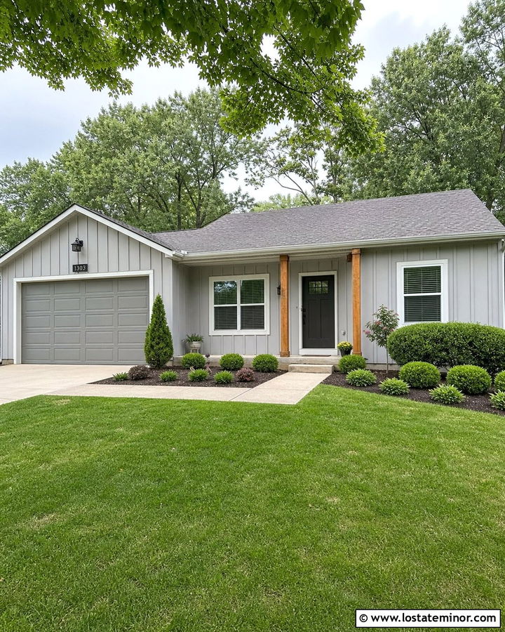 Dove Grey Board And Batten Ranch House - 30 Dove Grey House Design With Board and Batten Ideas